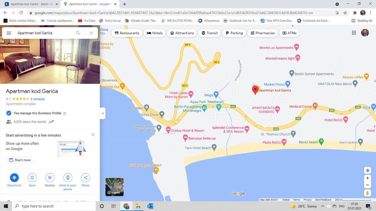 דירות Bečići Bella Budva מראה חיצוני תמונה